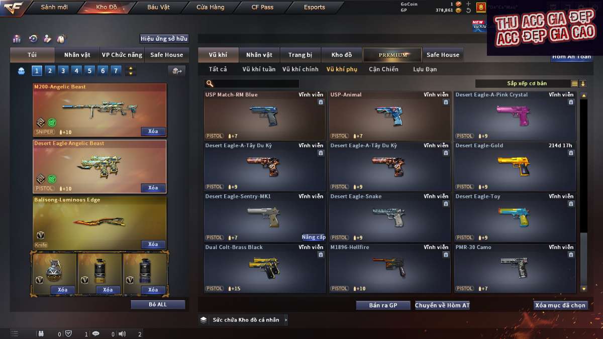 shop acc cf uy tin gia re
